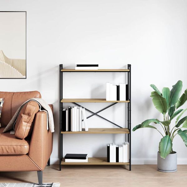 vidaXL Hyllsystem Artisan Ek 80 x 30 x 120 cm Konstruerat tr&auml;