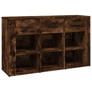 vidaXL Sidobord r&ouml;kf&auml;rgad ek 100x30x59,5 cm konstruerat tr&auml;