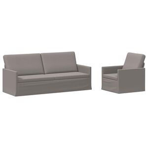 vidaXL Soffset 2 st Taupe Tyg