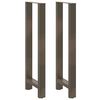 vidaXL Barbordsben naturst&aring;l 2 st 40x(110-111) cm st&aring;l