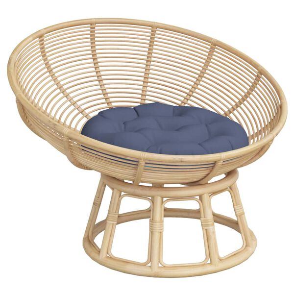 vidaXL Rund dyna marinbl&aring; &Oslash; 60x11 cm oxfordtyg