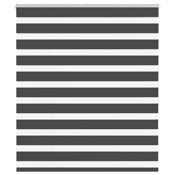 vidaXL Rullgardin zebra svart 120x100 cm tyg bredd 115,9cm polyester