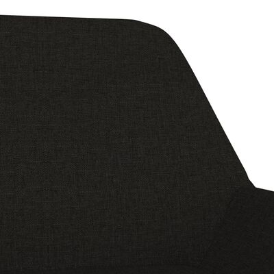 vidaXL Snurrbara matstolar 6 st svart tyg