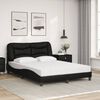 vidaXL Bed with Mattress "Hvar" Black 120x200 cm Faux Leather
