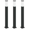 vidaXL Pollare 3 st 80 cm svart IP44