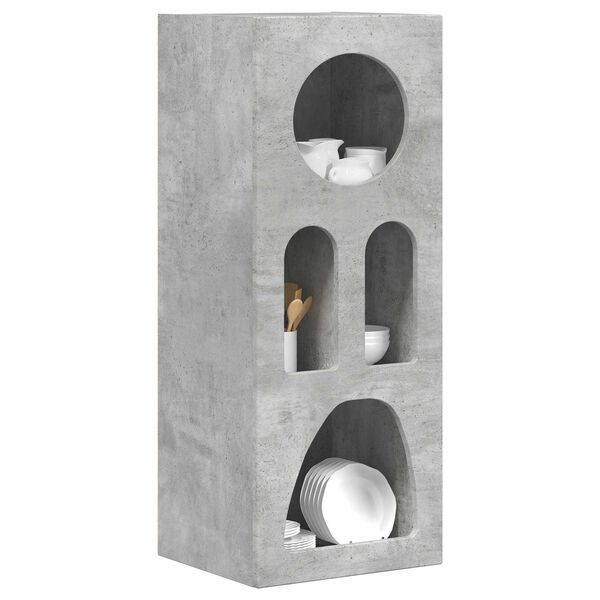 vidaXL Sideboard Betonggr&aring; 40 x 35 x 100.5 cm Konstruerat tr&auml;