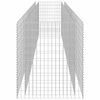 vidaXL Planteringsgabion upphöjd galvaniserat stål 450x90x100 cm