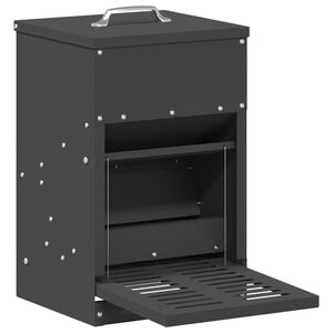 vidaXL Kyckling Trampmatare Svart 25 x 42 x 40 cm Kallvalsat St&aring;l