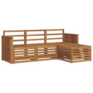vidaXL Utomhussoffset 4 pcs Naturf&auml;rg
