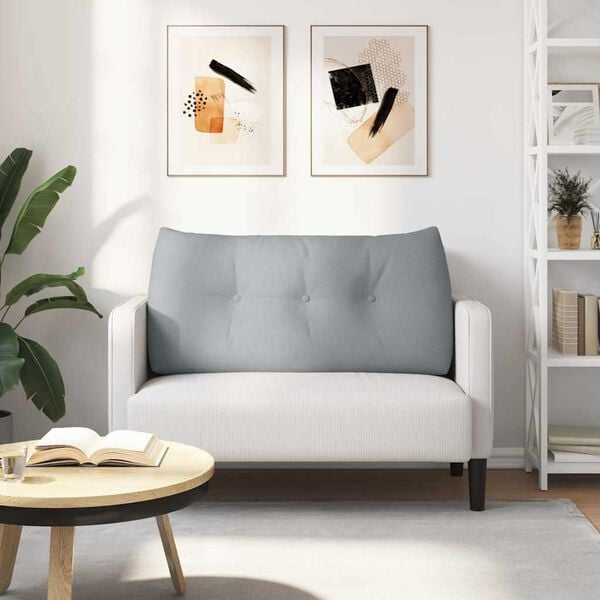 vidaXL Ryggkudde Ljusgr&aring; 100 x 24 x 50 cm tyg