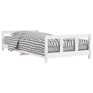 vidaXL S&auml;ngram f&ouml;r barn vit 90x190 cm massiv furu