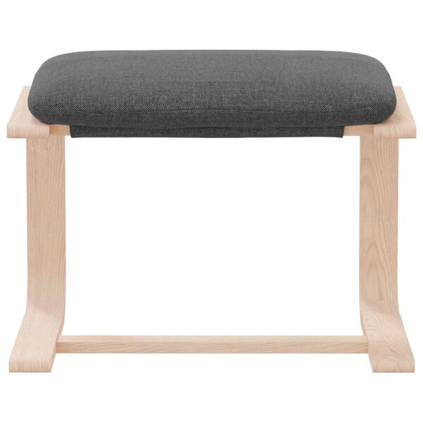 vidaXL Fotpall m&ouml;rkgr&aring; 51x41x40 cm tyg