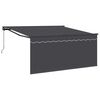 vidaXL Utdragbar markis Antracit 300 x 250 cm Polyester och aluminium