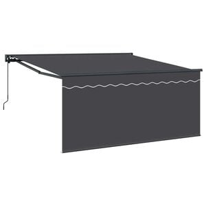 vidaXL Utdragbar markis Antracit 300 x 250 cm Polyester och aluminium