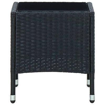 vidaXL Trädgårdsbord svart 40x40x45 cm konstrotting