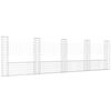 vidaXL U-formad gabionkorg med 5 stolpar j&auml;rn 500x20x150 cm