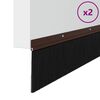 vidaXL Skruvmonterade dörrborsttätningslister 2 pcs Brun 100 cm