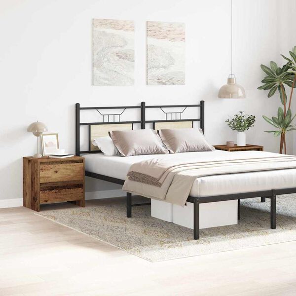 vidaXL Nattduksbord med l&aring;da 2 pcs Gammalt tr&auml; 45 x 34 x 44,5 cm