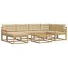 vidaXL Utomhussoffset 7 st Vit och Beige