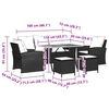 vidaXL Loungegrupp f&ouml;r tr&auml;dg&aring;rden m dynor 6 delar konstrotting ljusgr&aring;
