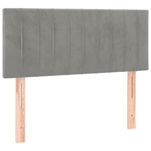 vidaXL S&auml;nggavel ljusgr&aring; 90x5x78/88 cm sammet
