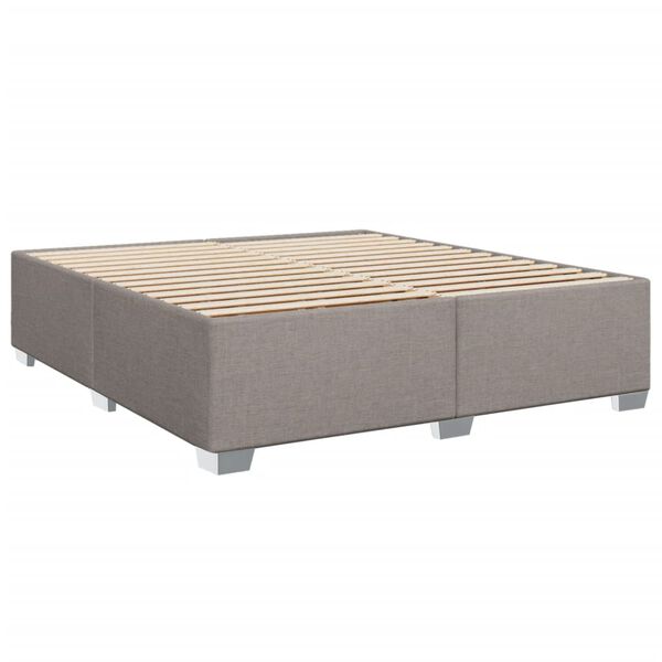 vidaXL S&auml;ngram utan madrass taupe 200x200 cm tyg