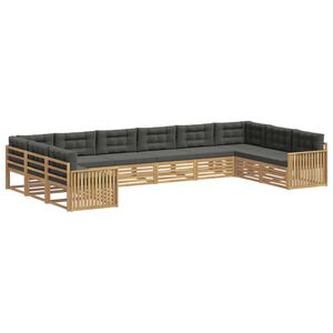 vidaXL Soffgrupper 10 st Vit och antracit Polyester