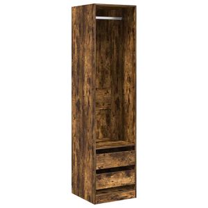 vidaXL Garderob med l&aring;dor r&ouml;kf&auml;rgad ek 50x50x200 cm konstruerat tr&auml;
