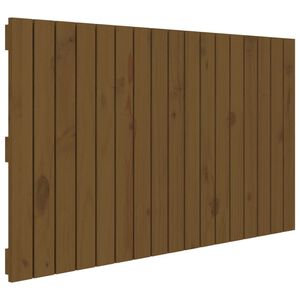 vidaXL V&auml;ggmonterad huvudgavel honungsbrun 108x3x60 cm massiv furu