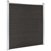 vidaXL Staketpanel WPC 180x186 cm svart