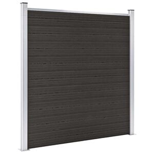 vidaXL Staketpanel WPC 180x186 cm svart