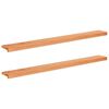 vidaXL F&ouml;nsterbr&auml;dor 2 st Lack 140 x 15 x 2 cm Massivt boktr&auml;