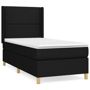 vidaXL Rams&auml;ng med madrass svart 80x200 cm tyg
