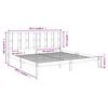 vidaXL Sängram utan madrass 200x200 cm massiv furu