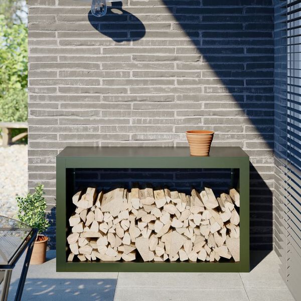 vidaXL Vedst&auml;ll gr&ouml;n 100x40x60 cm st&aring;l