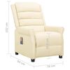 vidaXL Massagefåtölj gräddvit konstläder