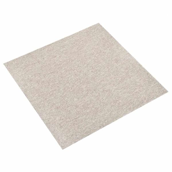 vidaXL Textilplattor 20 st 5 m&sup2; 50x50 cm ljusbeige