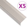 vidaXL Trappnosar i L-form 5 st aluminium 90 cm champagne