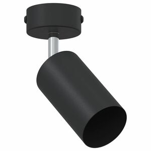 vidaXL Takspotlight med str&aring;lkastare Svart 6 x 6 x 16 cm Metall