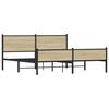 vidaXL Sängram utan madrass metall sonoma-ek 183x213 cm