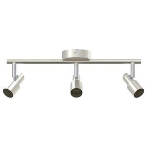 vidaXL Takspotlight med str&aring;lkastare Nickel 39 x 10,5 x 10,5 cm St&aring;l