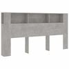 vidaXL S&auml;nggavel med f&ouml;rvaring betonggr&aring; 200x18,5x104,5 cm