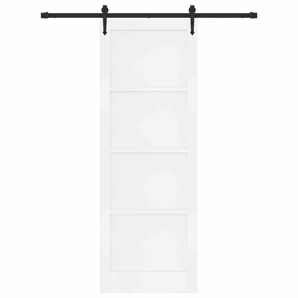 vidaXL Skjutd&ouml;rr ORKDAL Vit 83 x 232 cm Massiv furu