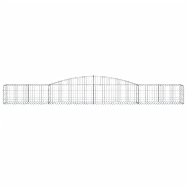 vidaXL Gabioner bågformade 8 st 400x50x40/60 cm galvaniserat järn