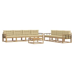 vidaXL Utomhussoffset 7 st Vit och Beige