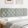 vidaXL Headboard Cushion Light Grey 180 cm Velvet