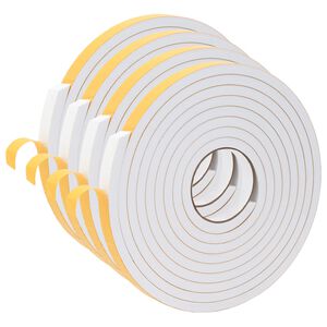 vidaXL Sj&auml;lvh&auml;ftande skumtape 4 st Vit 15mm x 5m CR skum