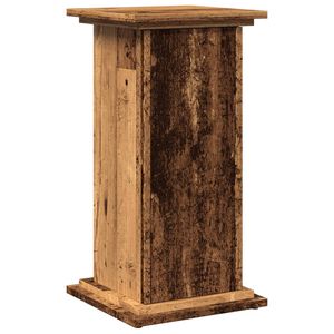 vidaXL Piedestal med f&ouml;rvaring &aring;ldrat tr&auml; 31x30x60 cm konstruerat tr&auml;