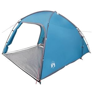 vidaXL Stuga T&auml;lt med tak med lagring Bl&aring; 370 x 230 x 185 cm taffeta