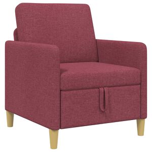 vidaXL Soffa med f&ouml;rvaring Vinr&ouml;d 72 x 78 x 87 cm Polyester